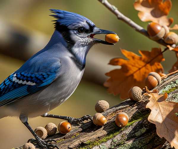 Blue Jays Love Acorns