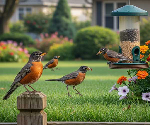 Robins Live in Gardens and Backyards