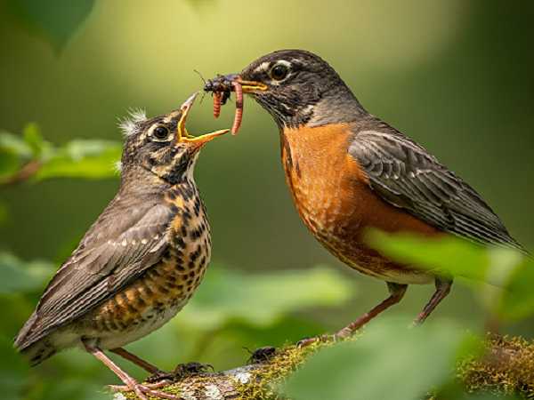 What Baby Robins Eat in Nature